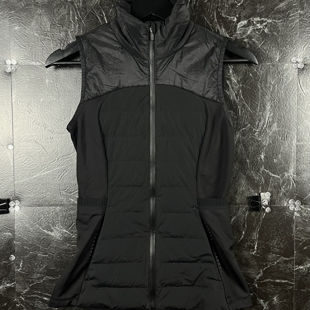 Lululemon Women's Black Running Down Puff Vest Size 2